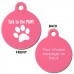 Talk to the Paw Engraved Aluminium 31mm Large Round Pet Dog ID Tag